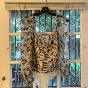 NTW Free People Brunch Date Bodysuit Size S